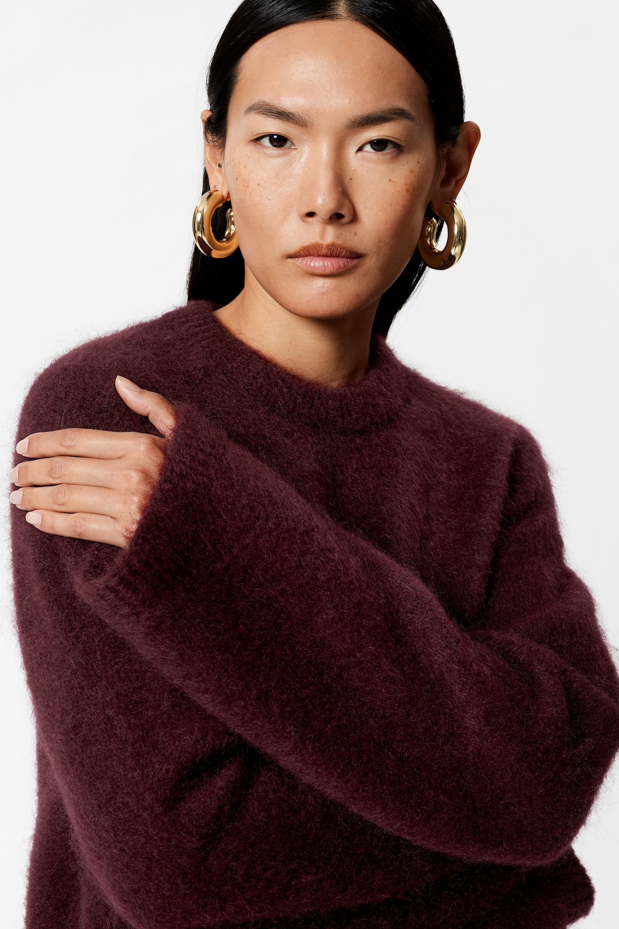 Burgundy Mohair Sweater