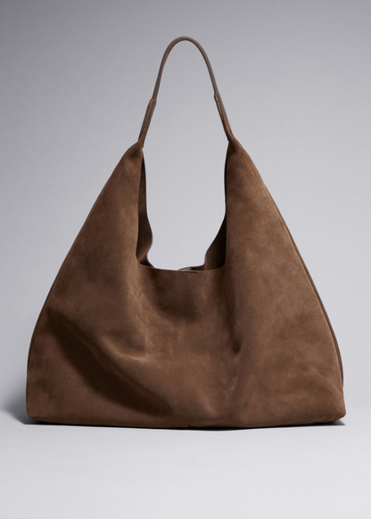 Signature Faux Suede Tote Bag