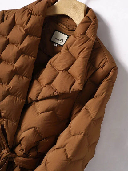 Daisy™ | Elegant Down Jacket With Belt