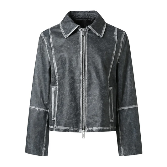 Mabel Distressed Boxy  Jacket