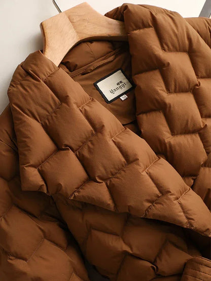 Daisy™ | Elegant Down Jacket With Belt