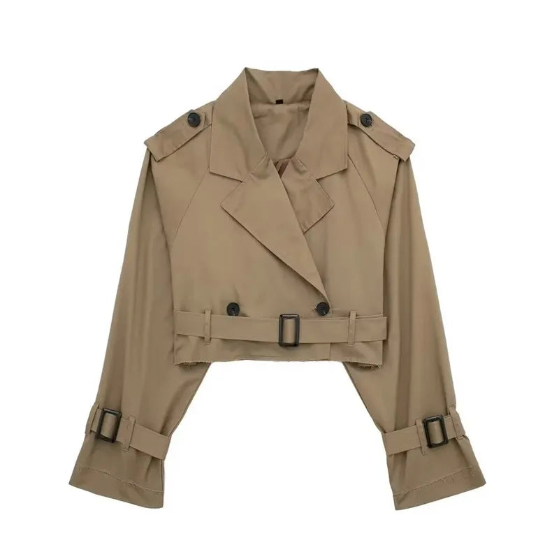 Cropped Belted Trenchcoat™