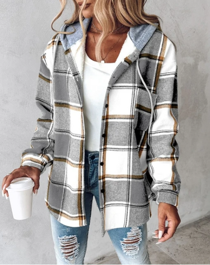 Plaid Hooded Flannel Jacket™