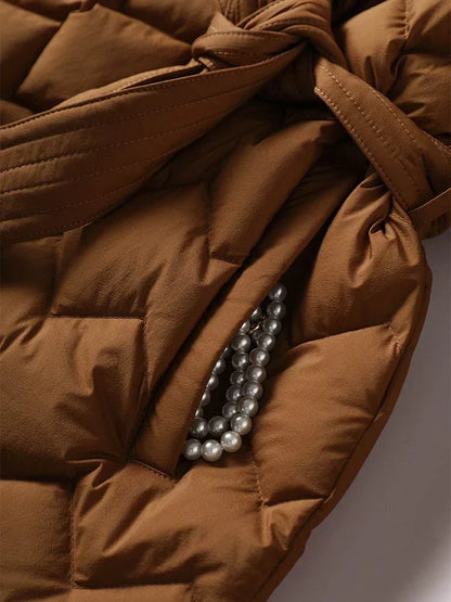 Daisy™ | Elegant Down Jacket With Belt