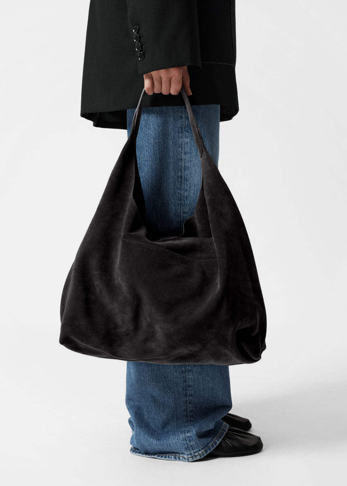 Signature Faux Suede Tote Bag