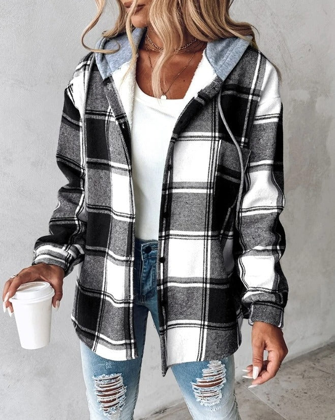 Plaid Hooded Flannel Jacket™