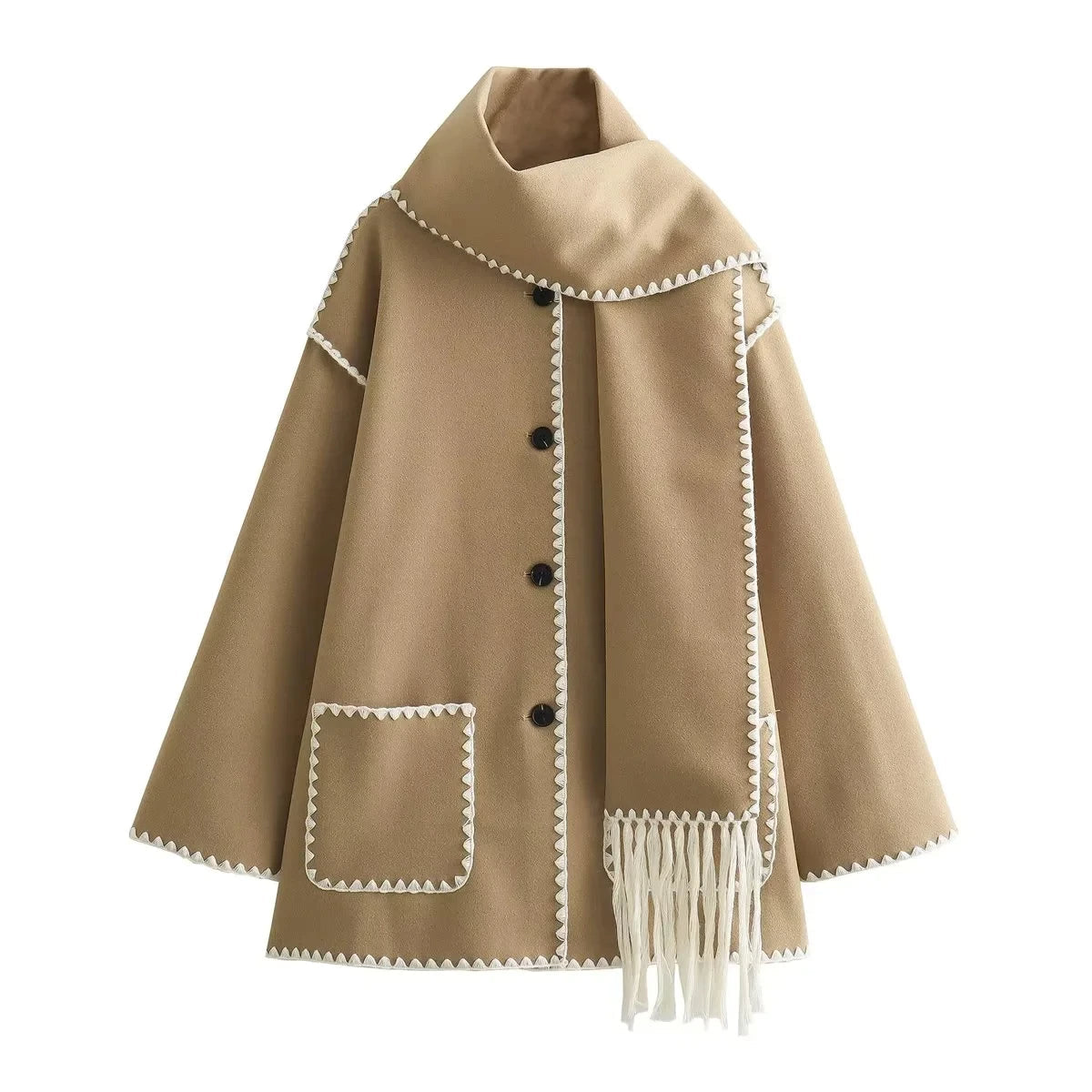 Samantha™ | Comfortable Wool Cape Jacket