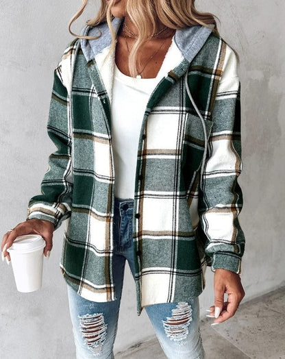 Plaid Hooded Flannel Jacket™